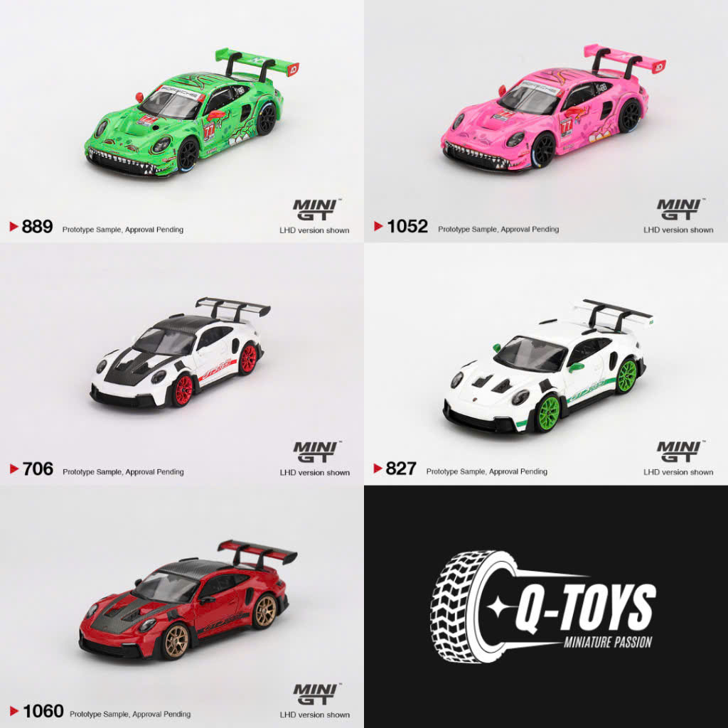 Xe mô hình MiniGT Porsche 911 GT3 TỔNG HỢP tỉ lệ 1:64